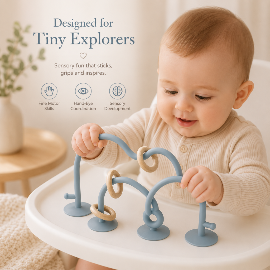 silicone suction high chair toys perfect for home and travel or restaurant toys for babies and toddlers developmental