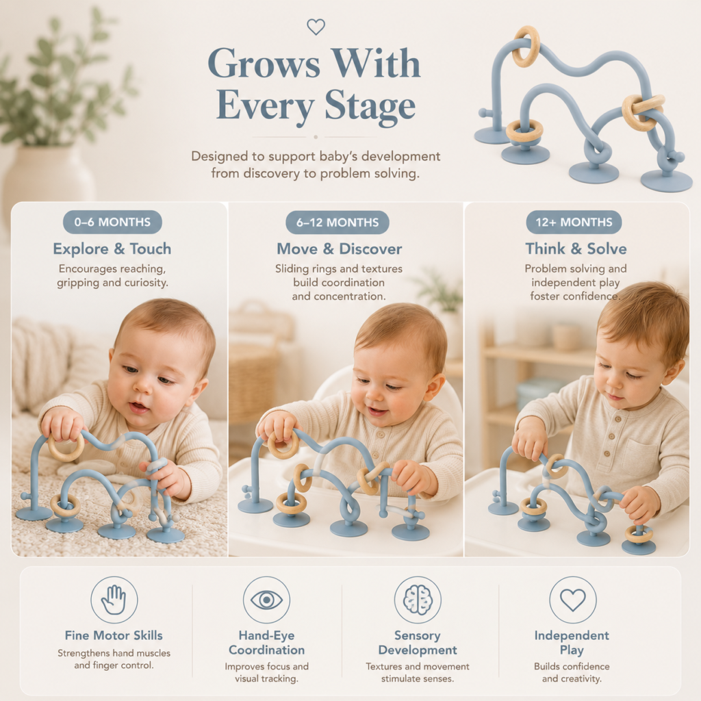play learn grow with silicone suction toys for toddlers and babies for high chair toy & restaurant & travel toys new