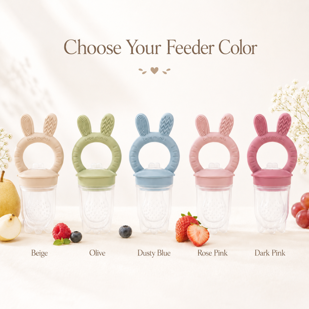 feeding set choose your favorite colors for baby fruit feeder set