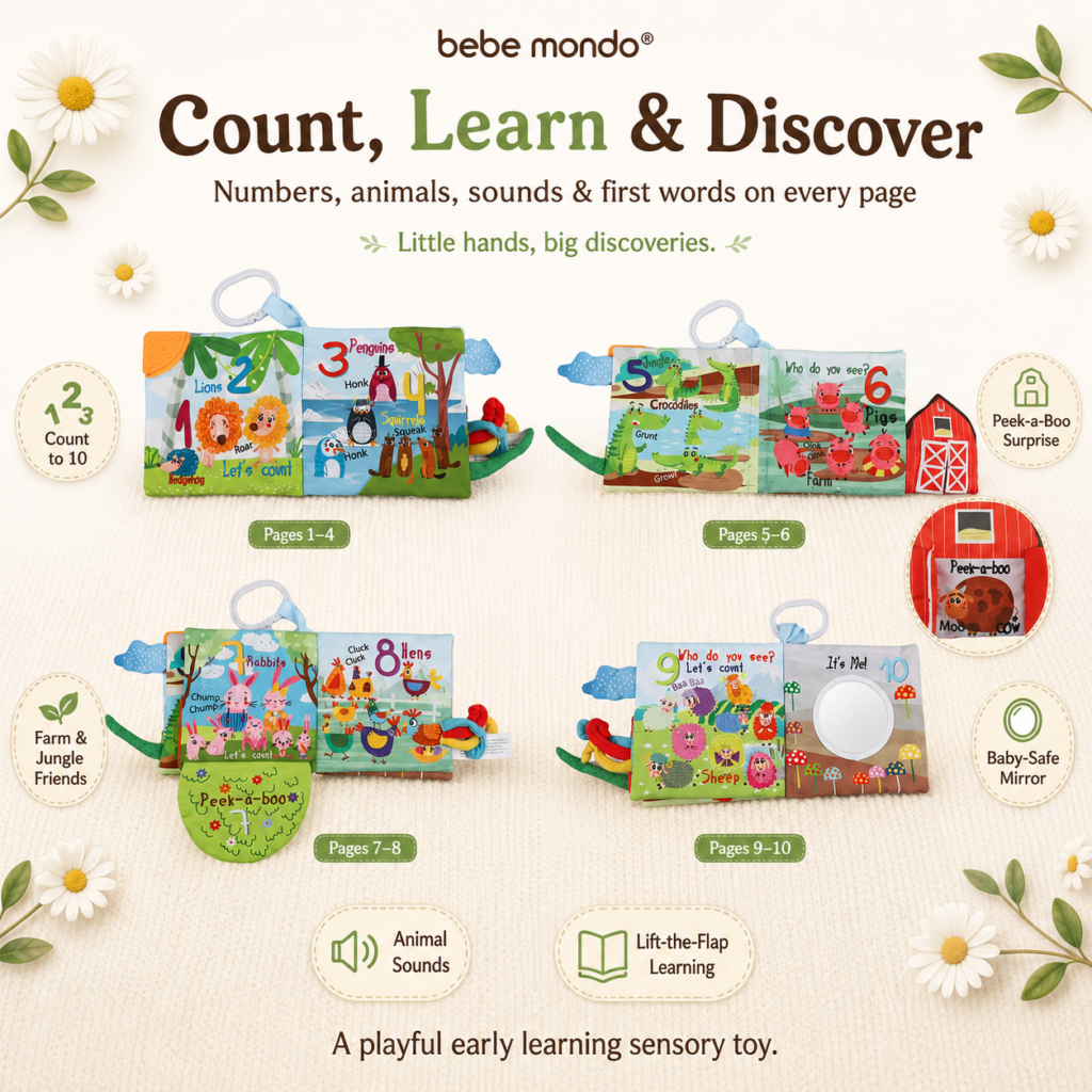 count learn play crinkle books for babies early learning toy